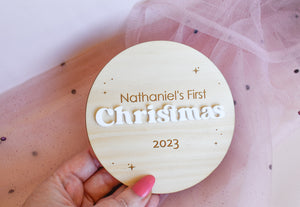 Personalised My first Christmas Plaque