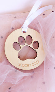 Animal Paw Print Ornament