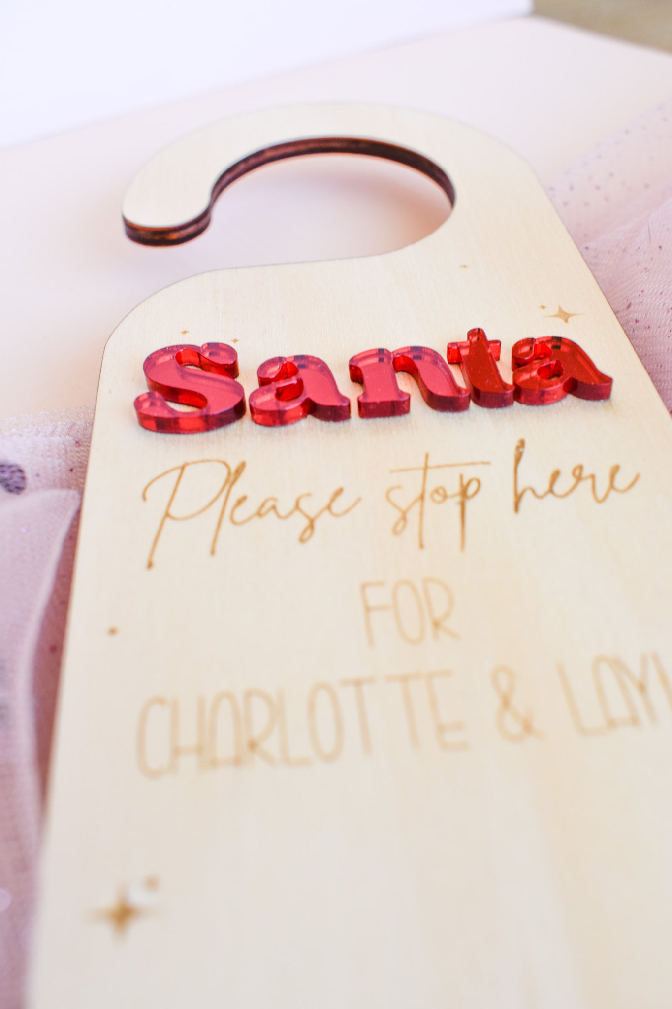 Personalised Santa Stop Here Door Hanger