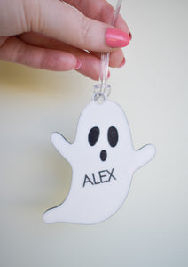 Personalised Ghost Halloween Tag